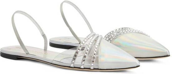 Giuseppe Zanotti Claralie slingback sandalen Zilver