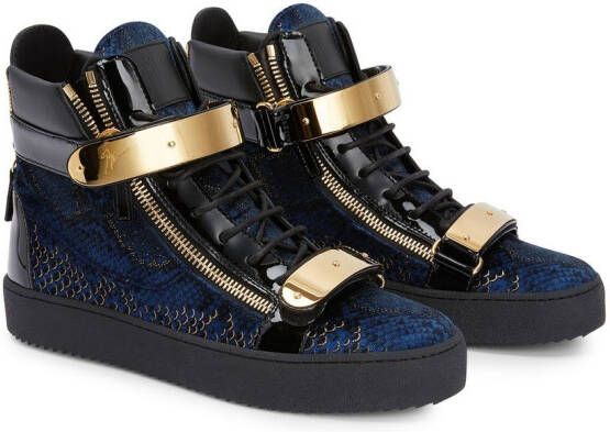 Giuseppe Zanotti Coby high-top sneakers Blauw