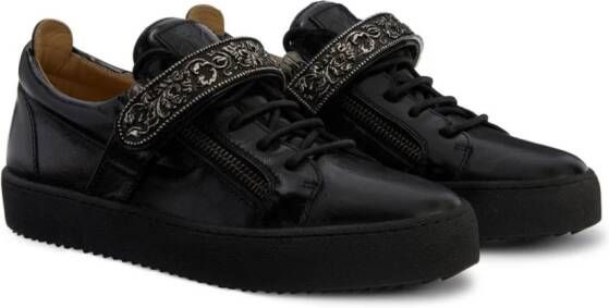 Giuseppe Zanotti Coby leren sneakers Zwart