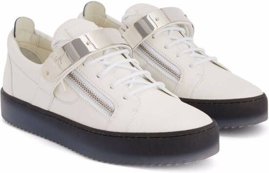 Giuseppe Zanotti Coby leren sneakers Wit