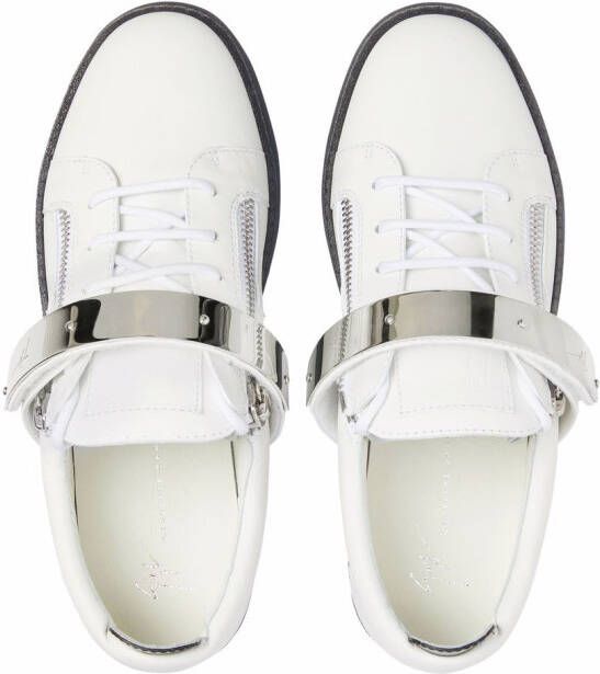 Giuseppe Zanotti Coby leren sneakers Wit