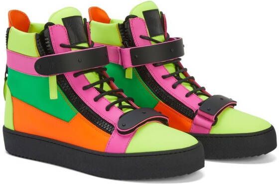 Giuseppe Zanotti Coby sneakers met colourblocking Veelkleurig