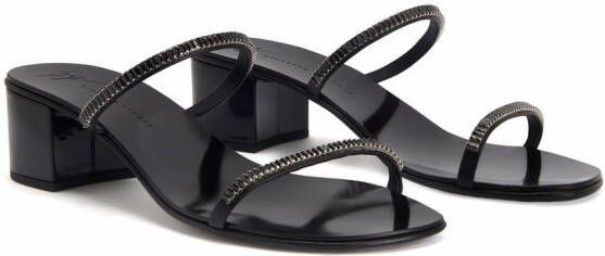 Giuseppe Zanotti Colourful sandalen verfraaid met stras Zwart