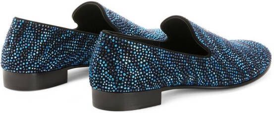 Giuseppe Zanotti Crystal Lewis loafers Zwart