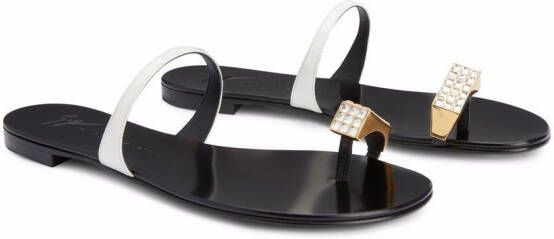 Giuseppe Zanotti Dynamo Ring sandalen Wit