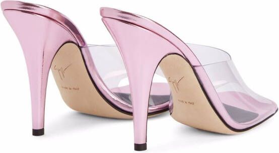 Giuseppe Zanotti Earthshine sandalen met plexi detail Roze