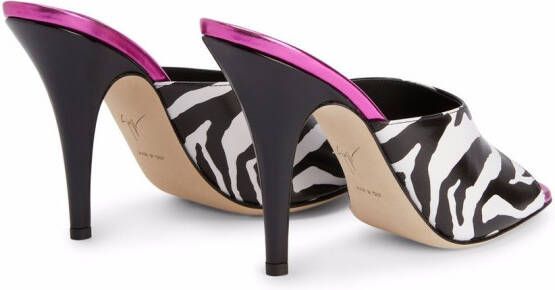 Giuseppe Zanotti Earthshine sandalen met zebraprint Wit