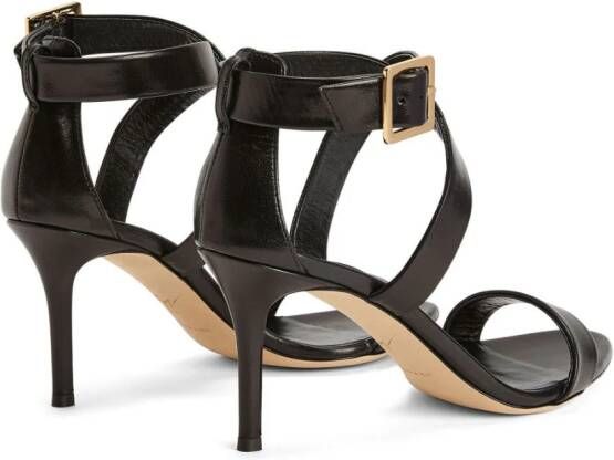 Giuseppe Zanotti Ellie leren sandalen Zwart