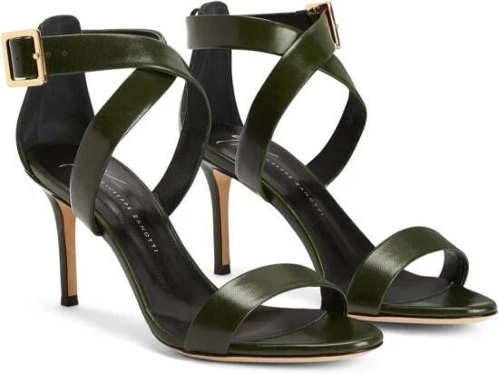 Giuseppe Zanotti Ellie leren sandalen Zwart