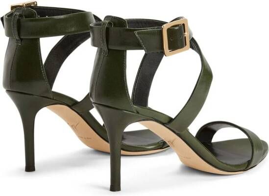 Giuseppe Zanotti Ellie leren sandalen Zwart