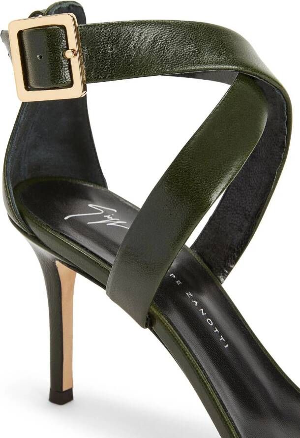 Giuseppe Zanotti Ellie leren sandalen Zwart