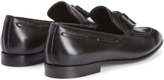 Giuseppe Zanotti Eloys leren loafers Zwart