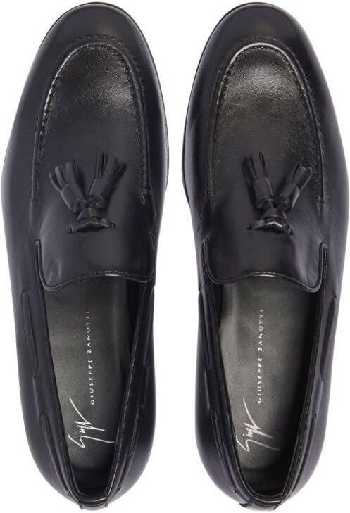 Giuseppe Zanotti Eloys leren loafers Zwart