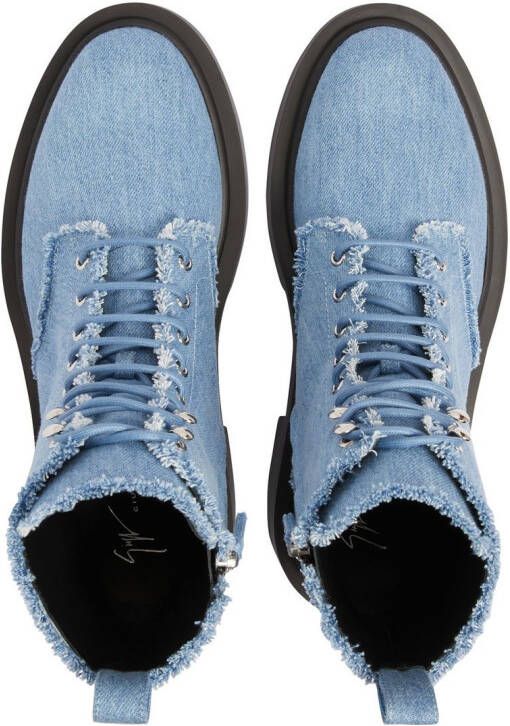 Giuseppe Zanotti Enkellaarzen met franjes Blauw