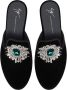 Giuseppe Zanotti Euphemiee fluwelen slippers Zwart - Thumbnail 4