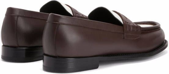 Giuseppe Zanotti Euro leren loafers Bruin