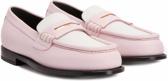 Giuseppe Zanotti Euro penny loafers Roze