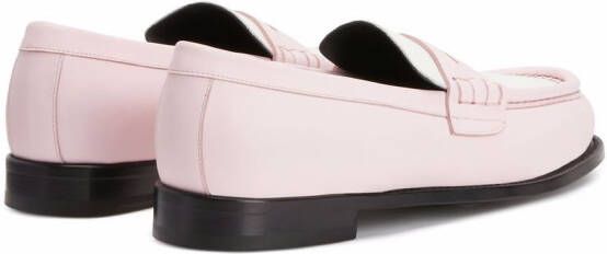 Giuseppe Zanotti Euro penny loafers Roze