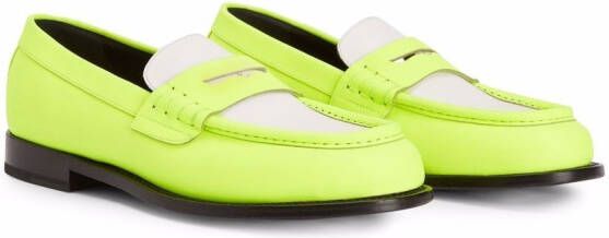 Giuseppe Zanotti Euro tweekleurige loafers Geel