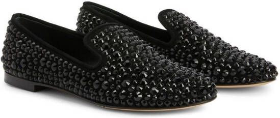 Giuseppe Zanotti Evangelie loafers met studs Zwart