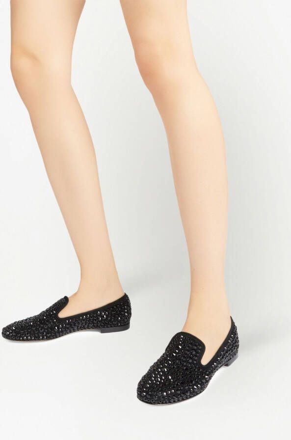 Giuseppe Zanotti Evangelie loafers met studs Zwart