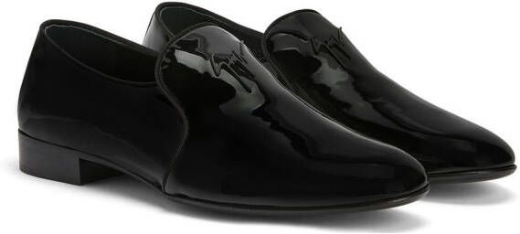 Giuseppe Zanotti Fergus glanzende loafers Zwart