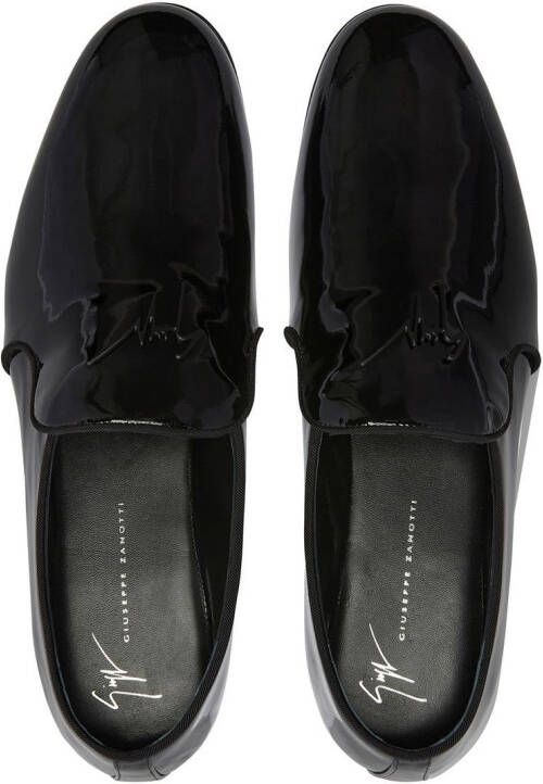 Giuseppe Zanotti Fergus glanzende loafers Zwart