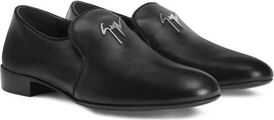 Giuseppe Zanotti Fergus loafers met logo Zwart