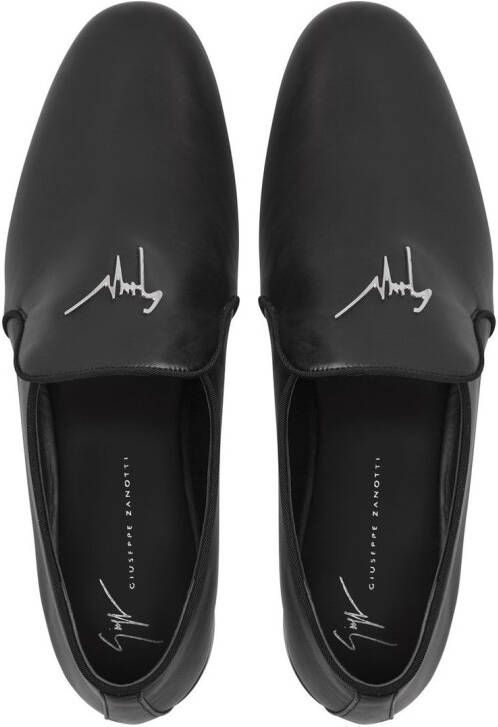 Giuseppe Zanotti Fergus loafers met logo Zwart