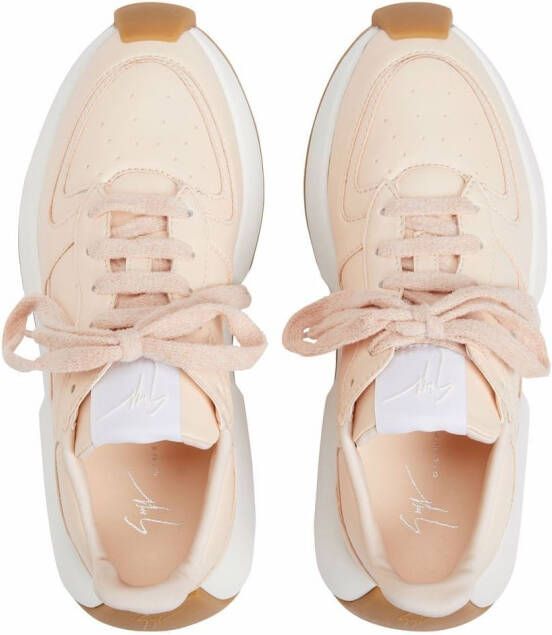 Giuseppe Zanotti Ferox sneakers met kant Roze