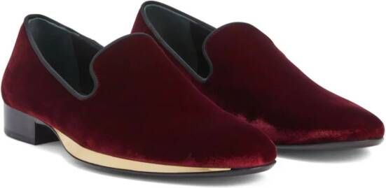 Giuseppe Zanotti Flash fluwelen loafers Rood