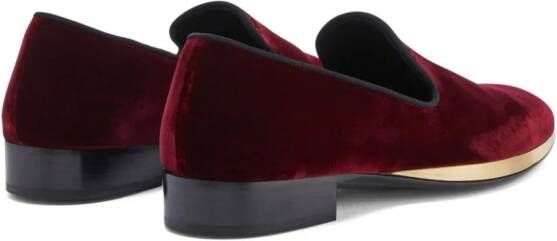 Giuseppe Zanotti Flash fluwelen loafers Rood