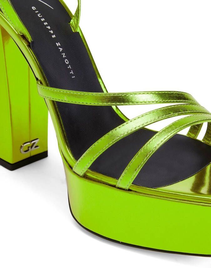 Giuseppe Zanotti Flavienne gladiator sandalen Groen