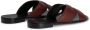 Giuseppe Zanotti Flavio leren slippers Bruin - Thumbnail 3