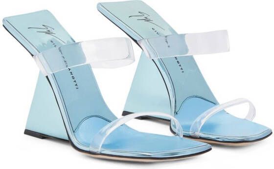 Giuseppe Zanotti Florance Plexi sandalen Blauw