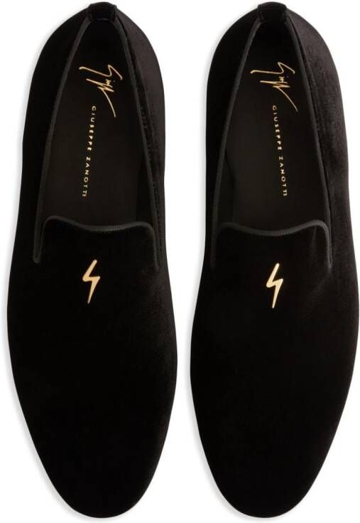 Giuseppe Zanotti Fluwelen loafers Zwart