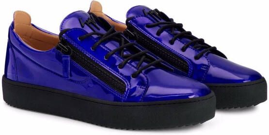 Giuseppe Zanotti Frankie leren sneakers Blauw