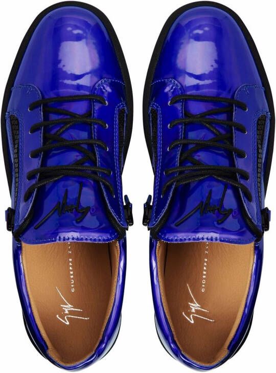 Giuseppe Zanotti Frankie leren sneakers Blauw