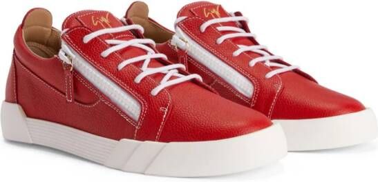 Giuseppe Zanotti Frankie leren sneakers Rood