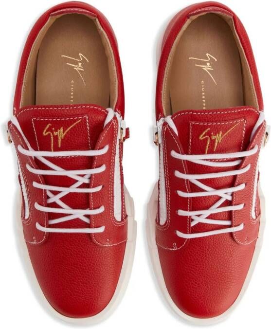 Giuseppe Zanotti Frankie leren sneakers Rood