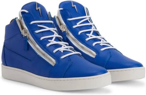 Giuseppe Zanotti Frankie slippers met logoplakkaat Blauw