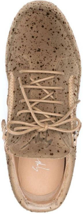 Giuseppe Zanotti Frankie sneakers met logo-reliëf Beige