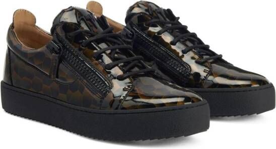 Giuseppe Zanotti Frankie sneakers met print Zwart