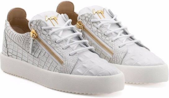 Giuseppe Zanotti Frankie sneakers met rits Wit