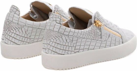 Giuseppe Zanotti Frankie sneakers met rits Wit