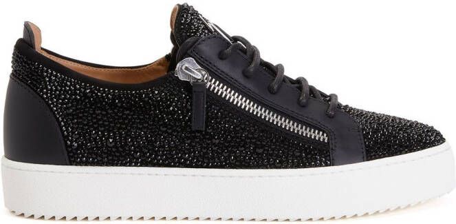 Giuseppe Zanotti Frankie sneakers met stras Zwart