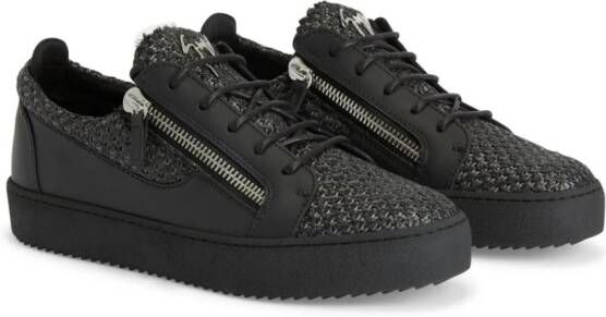 Giuseppe Zanotti Frankie sneakers met textuur Zwart