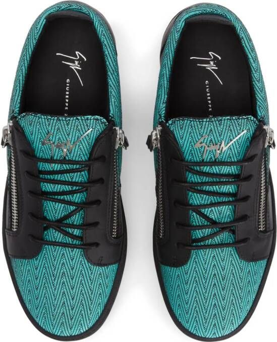 Giuseppe Zanotti Frankie tweekleurige sneakers Zwart