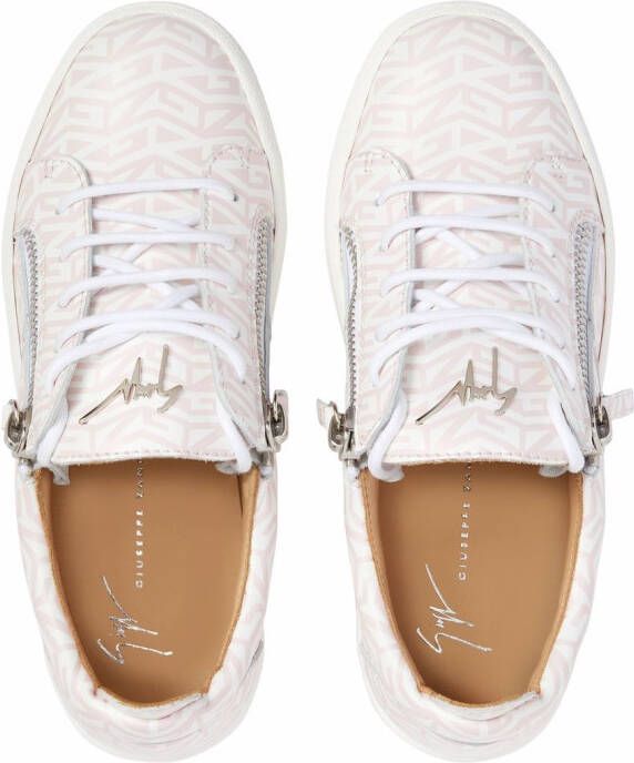 Giuseppe Zanotti Gail leren sneakers Wit