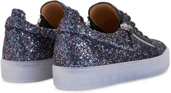 Giuseppe Zanotti Gail low-top sneakers met glitters Zwart